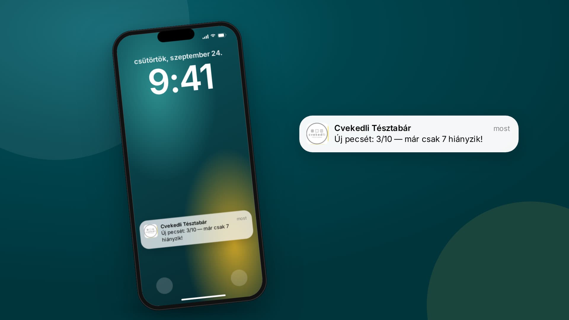 Wallet-push előnézet